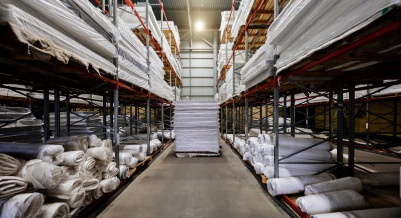Téxtil en almacen RFID